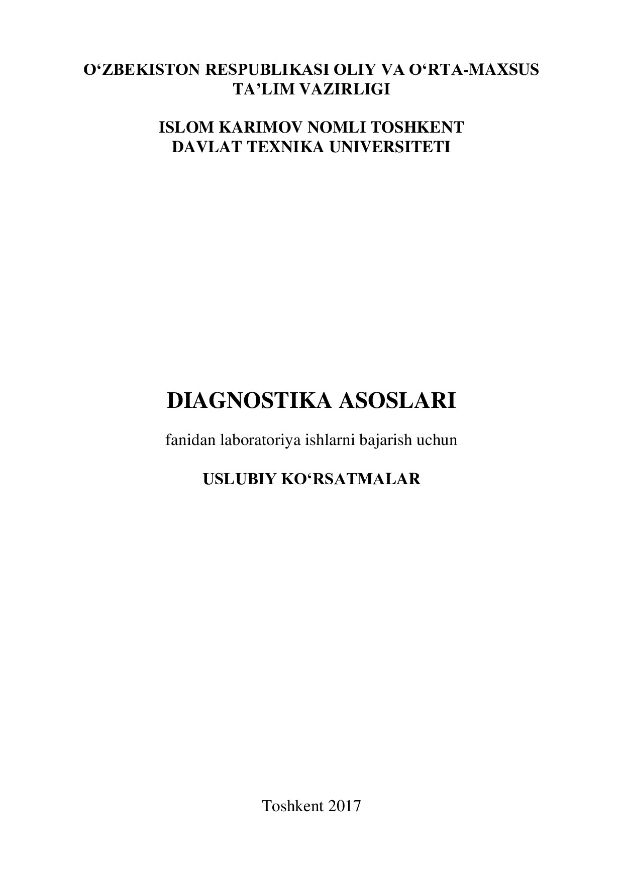 Diagnostika asoslari