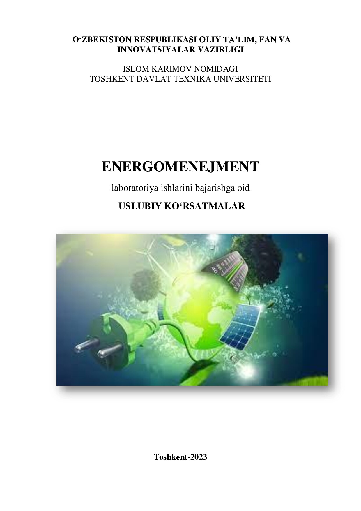 Energomenejment o'slubiy ko'rsatma 