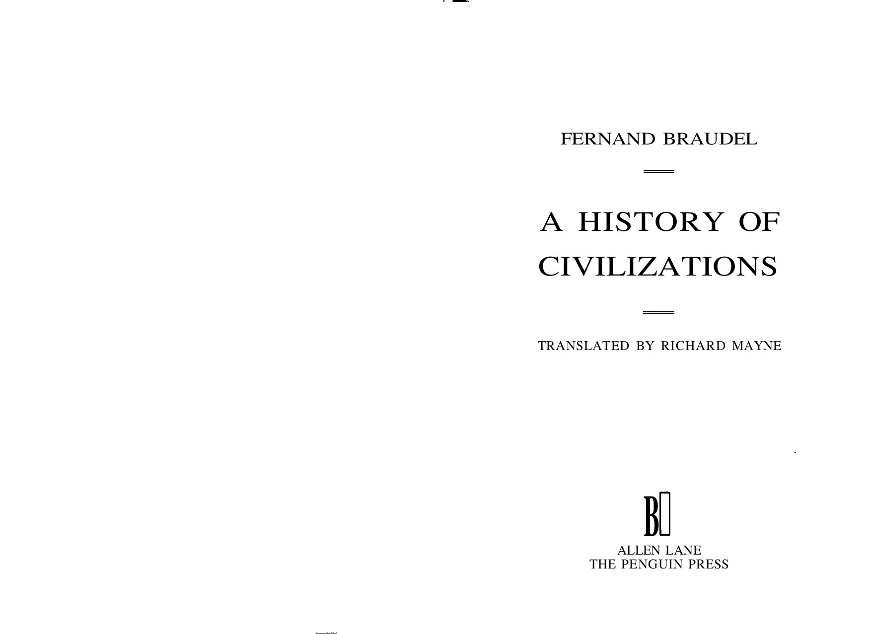 A history of civilizations