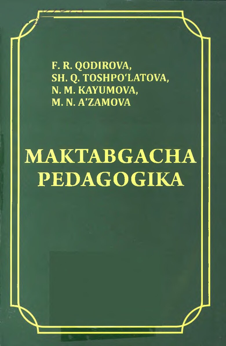 6. кодирова тошпулатва мактабгача педагогика