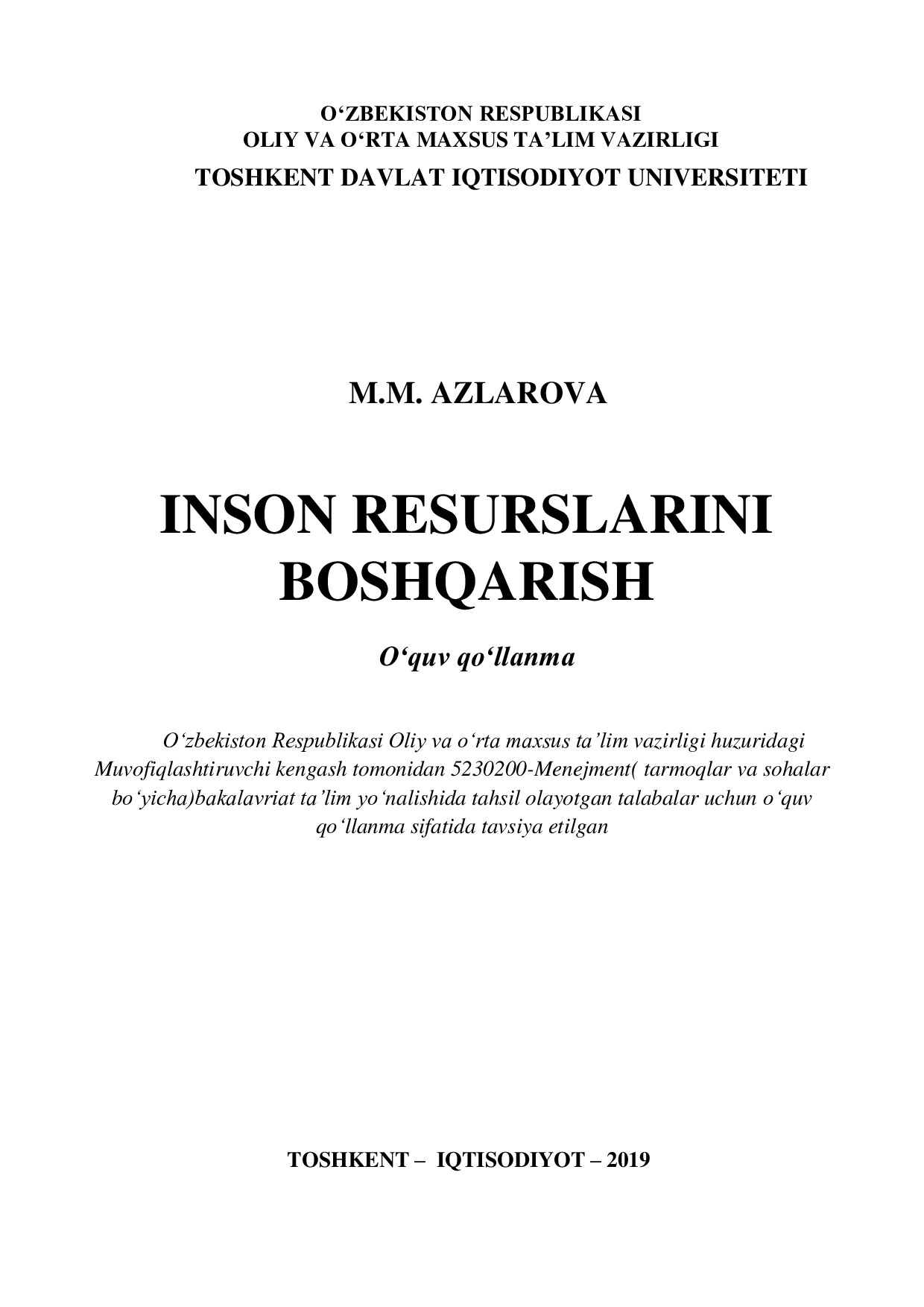 Inson_resurslarini_boshqarish_M_Azlarova_O'quv_qo'llanma_Toshkent