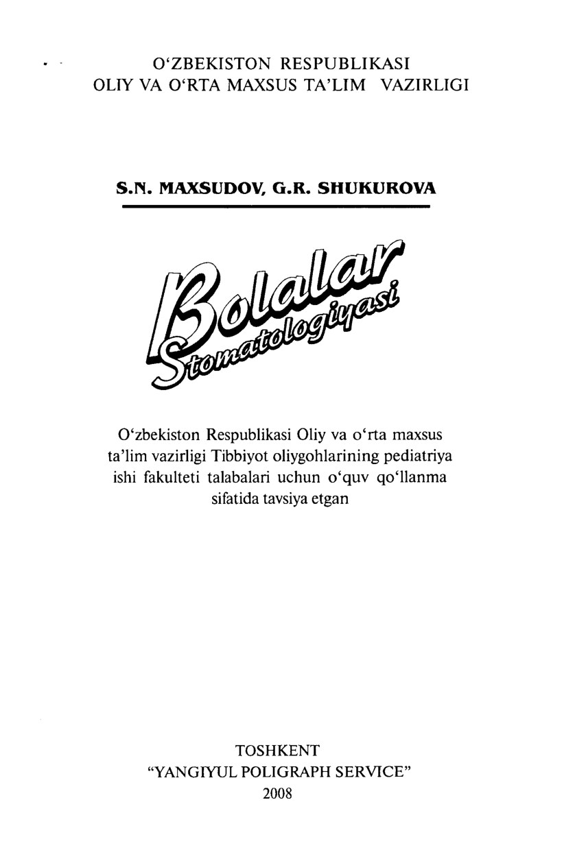 Bolalar stomatologiyasi