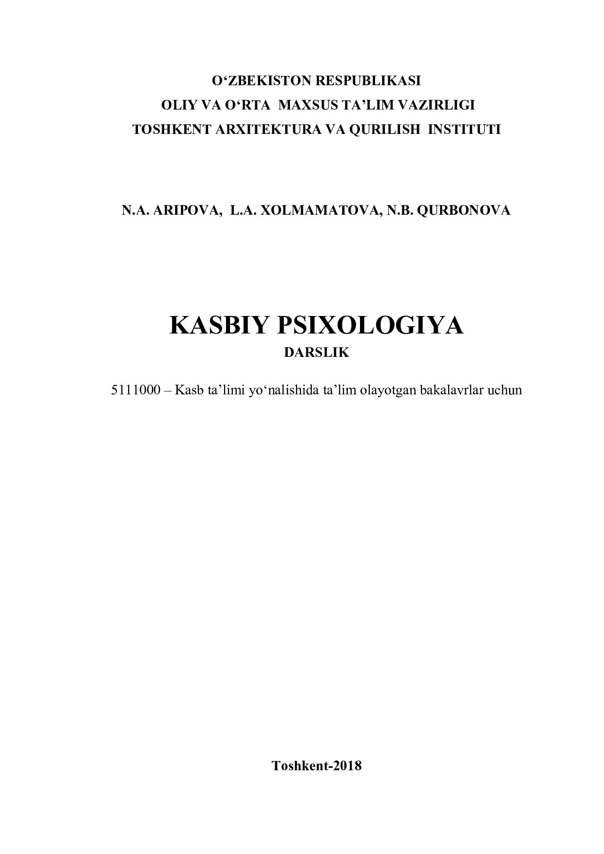 N.Aripova - Kasbiy psixologiya (2)