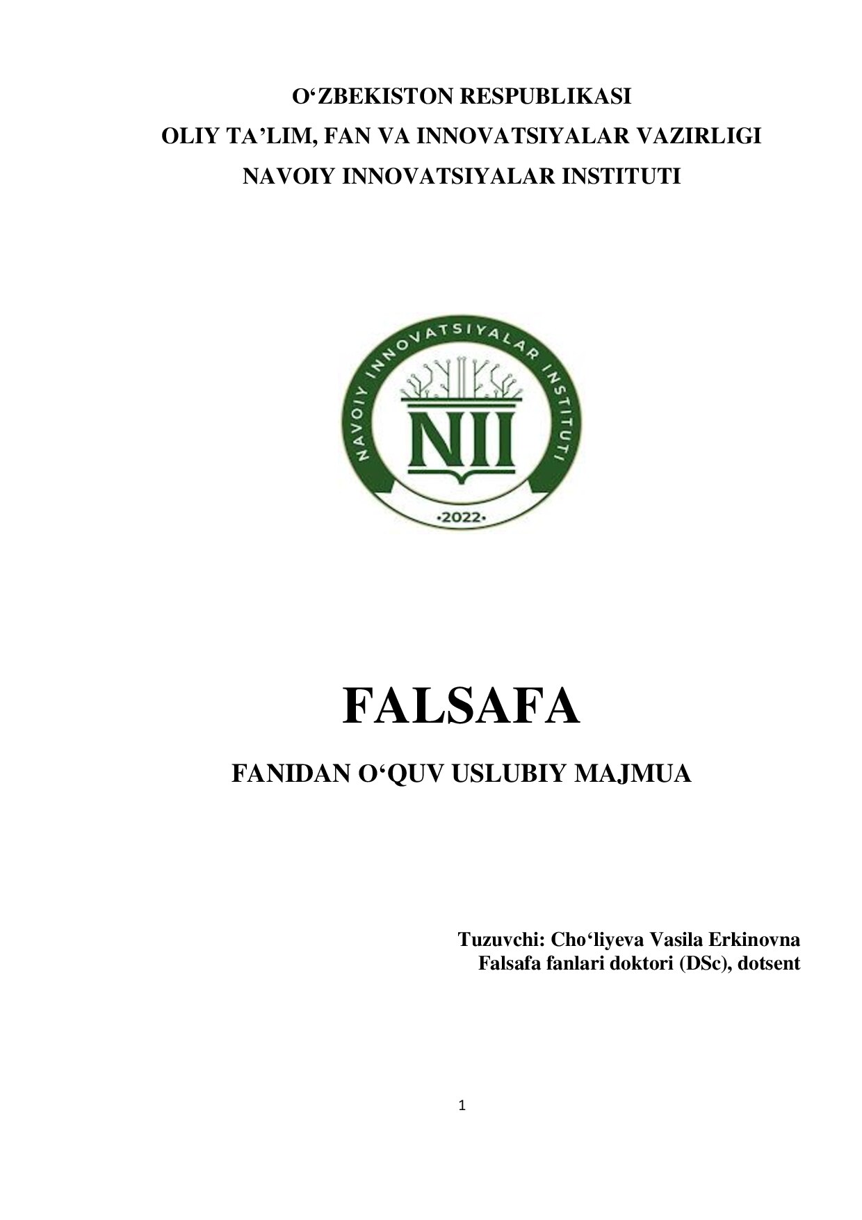 NII - FALSAFA majmua