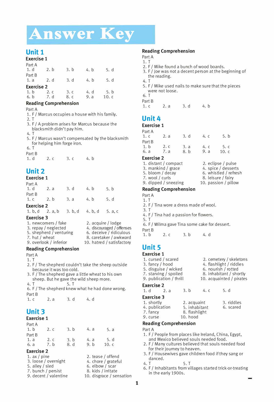 Answer key 3 Essential 4000