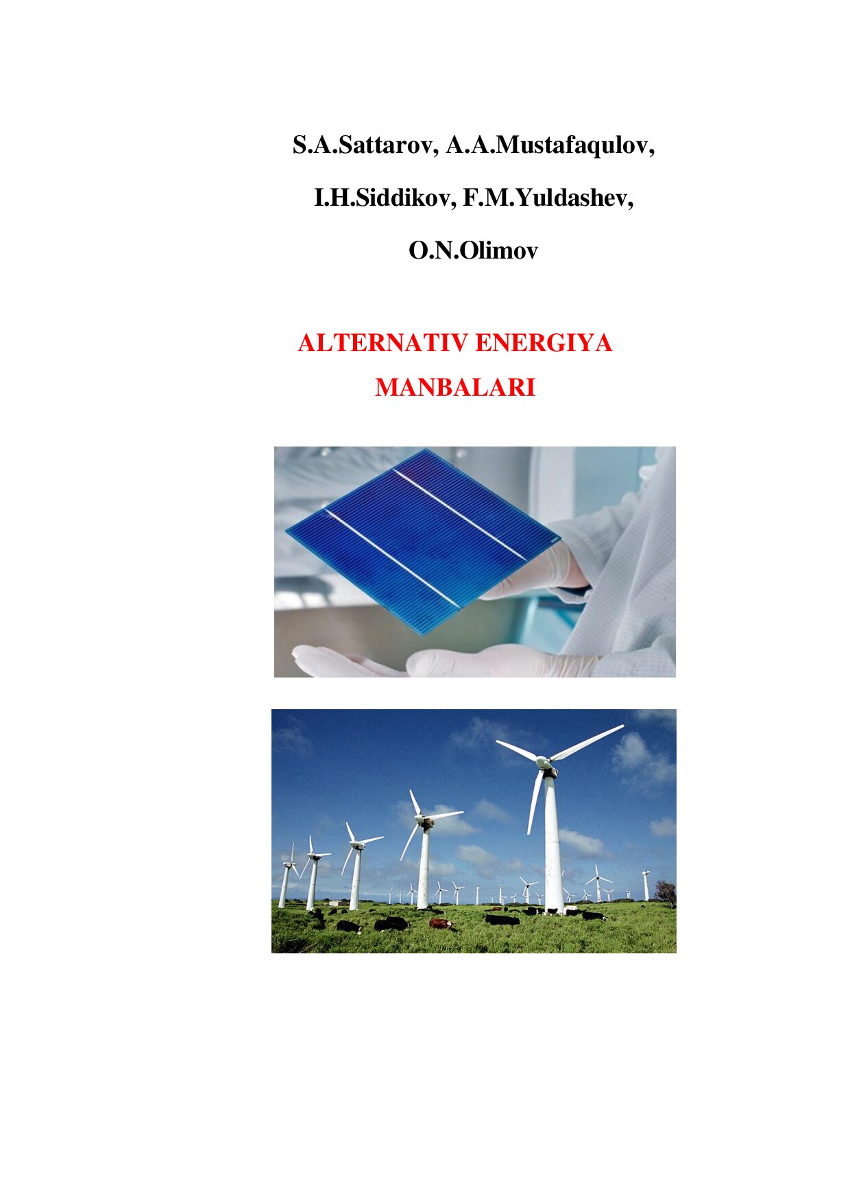 Alternativ energiya manbalari Sattorov