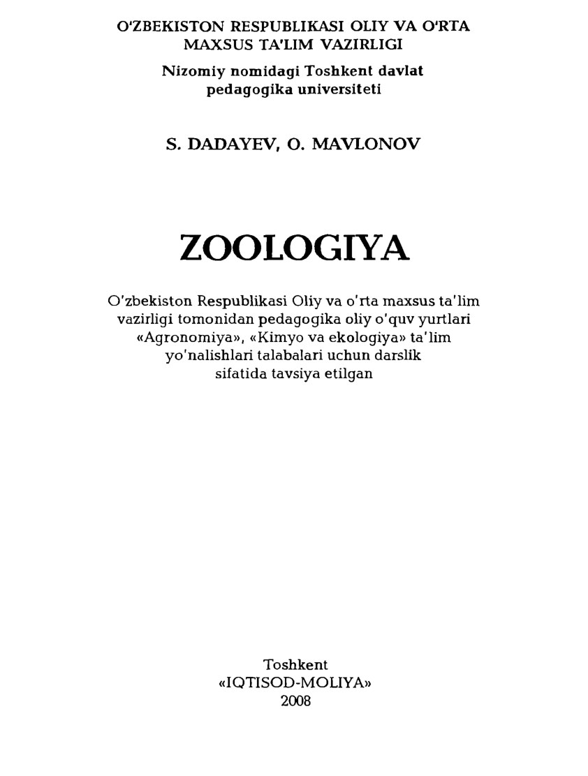 Zoologiya