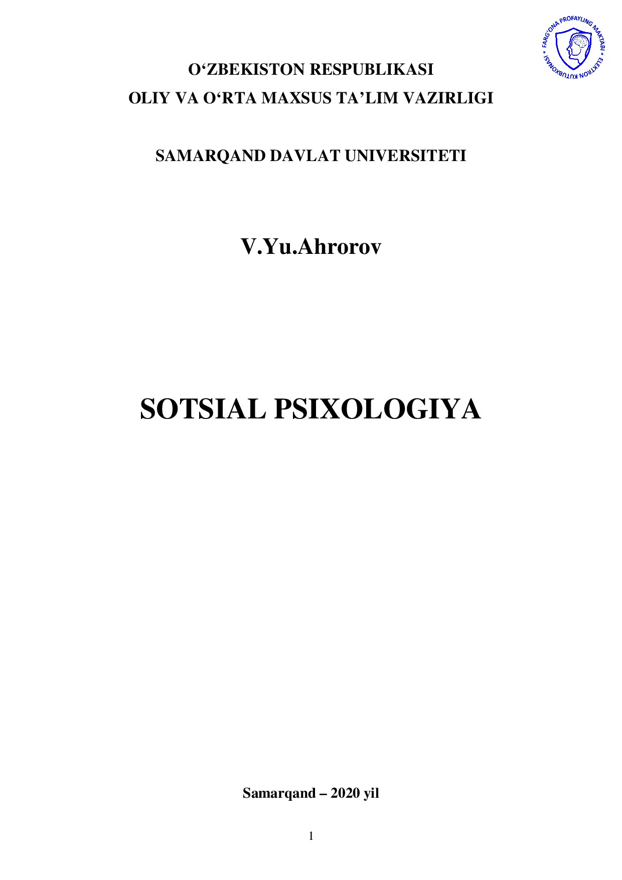 13. Ijtimoiy psixologiya 1 @profayling_uz