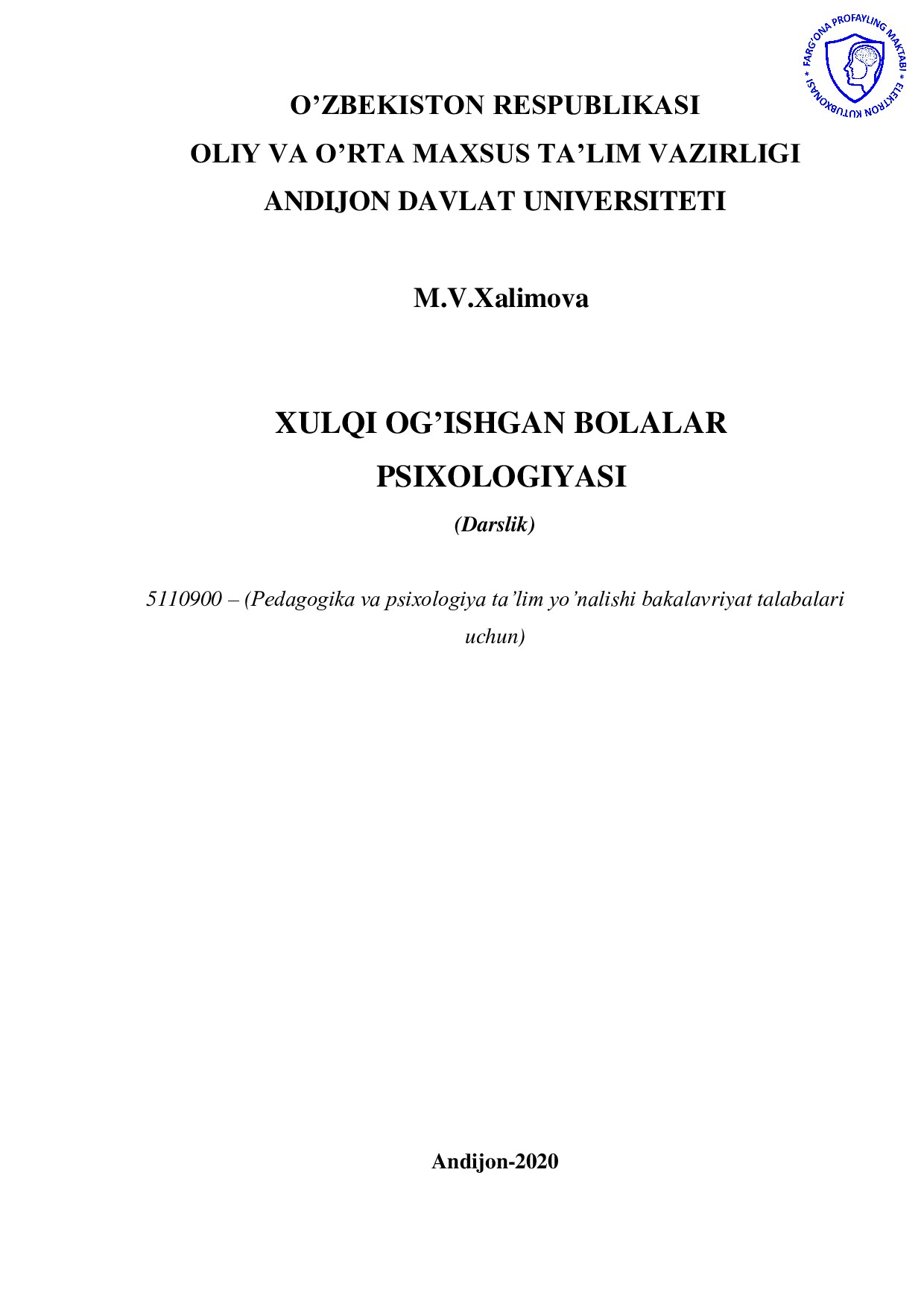 46. Xulqi og'ishgan bol psix @profayling_uz