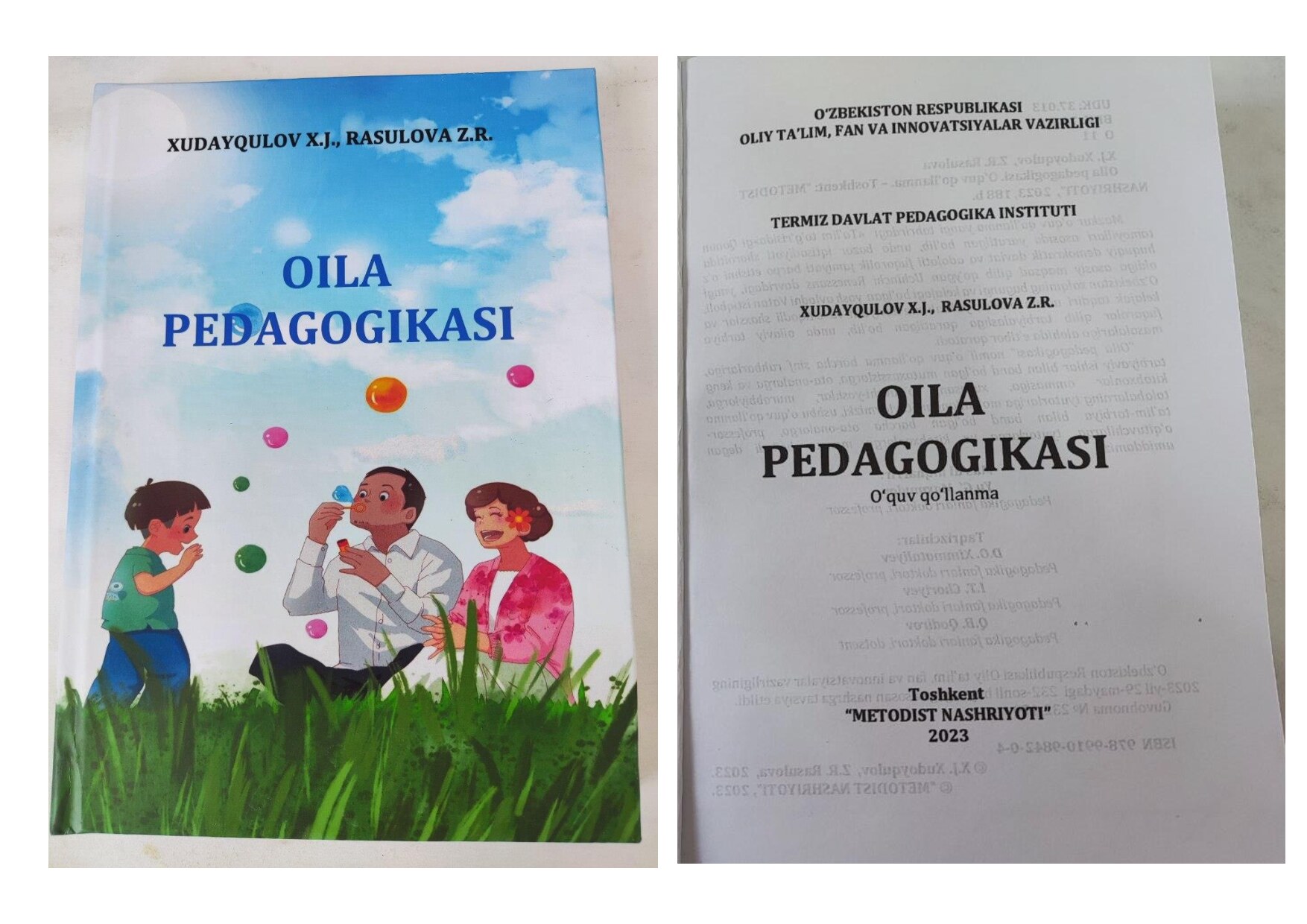 X.J.Xudayqulov. Oila pedagogikasi