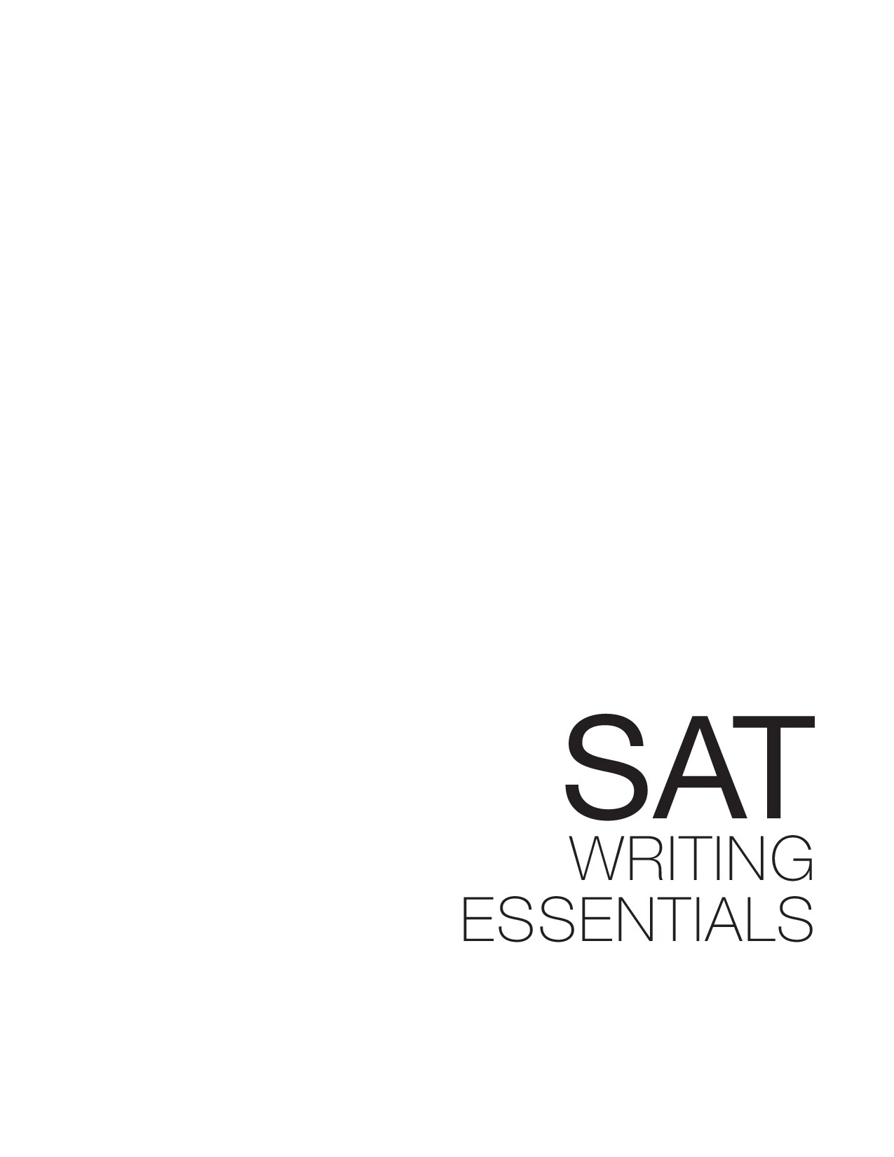 SAT Writing Essentials