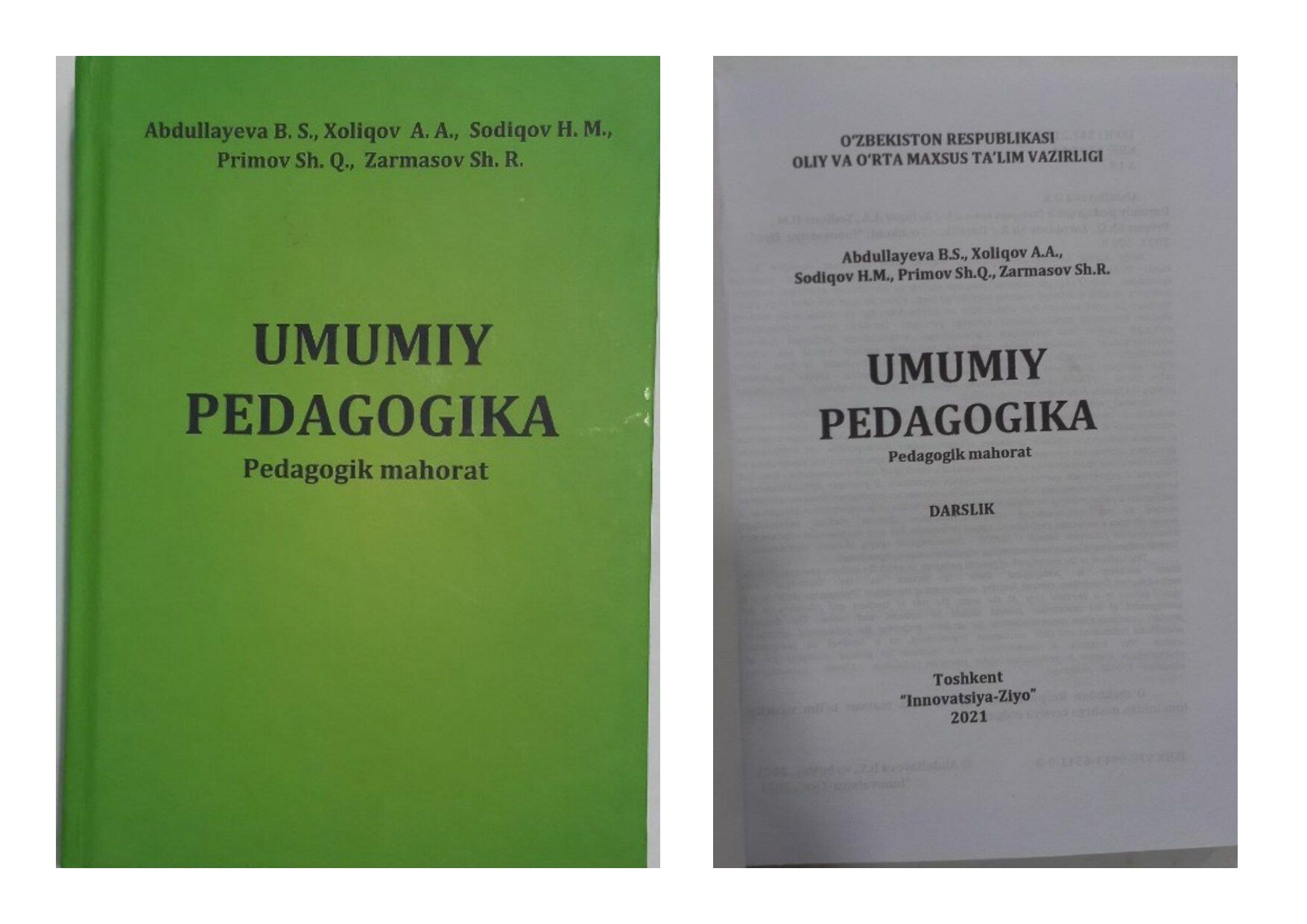 B.S.Abdullayeva. Umumiy pedagogika(pedagogik mahorat)