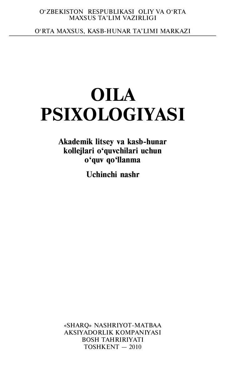 Oila psixologiya