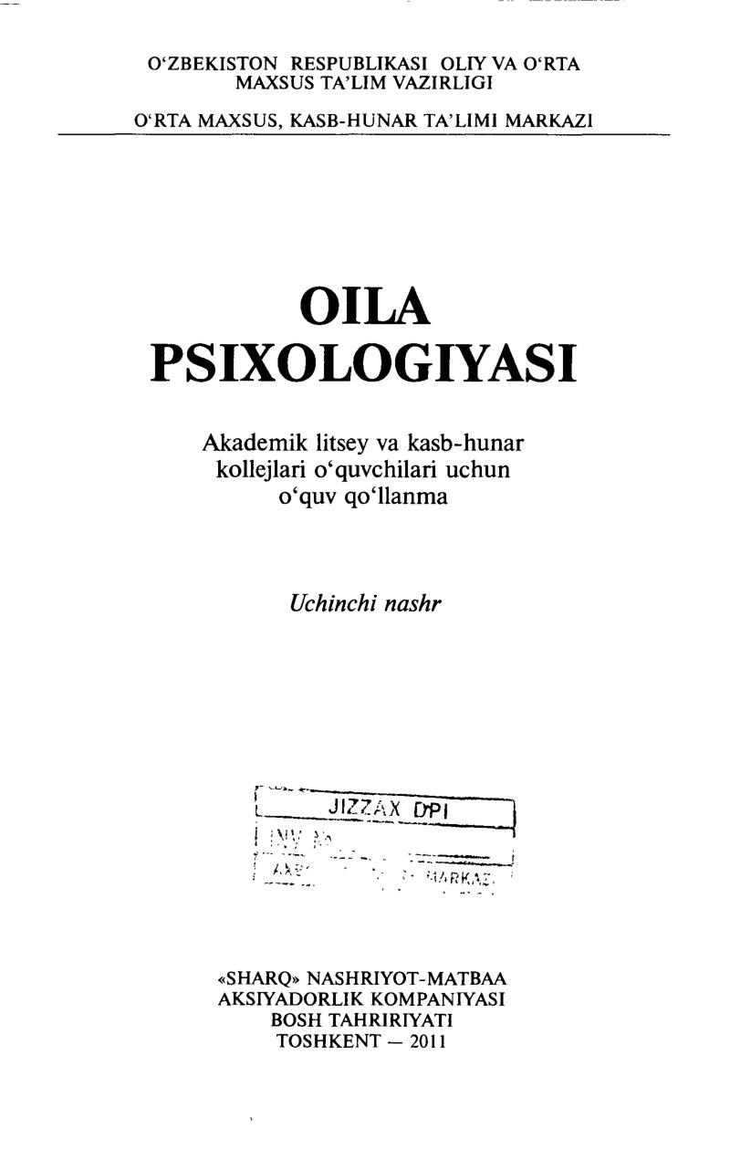 Oila psixologiyasi