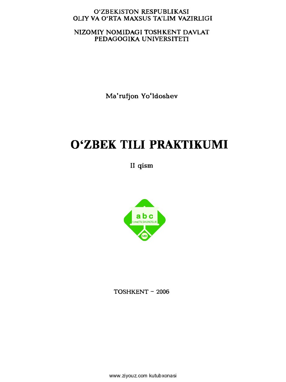 O'zbek_tili_praktikumi_2_qism_Ma'rufjon