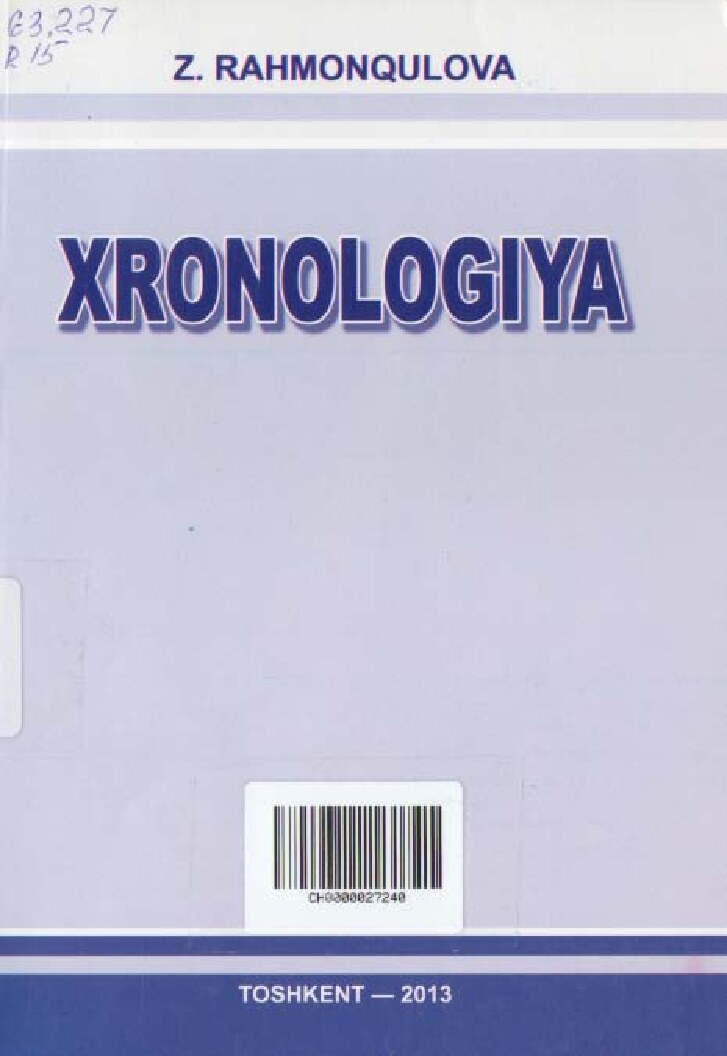 Xronologiya.Раҳмонқулова З