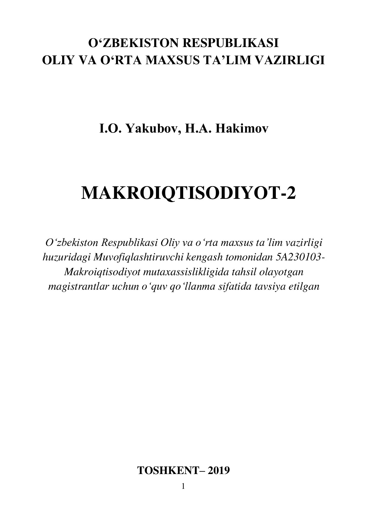 2O‘ZBEKISTON RESPUBLIKASI