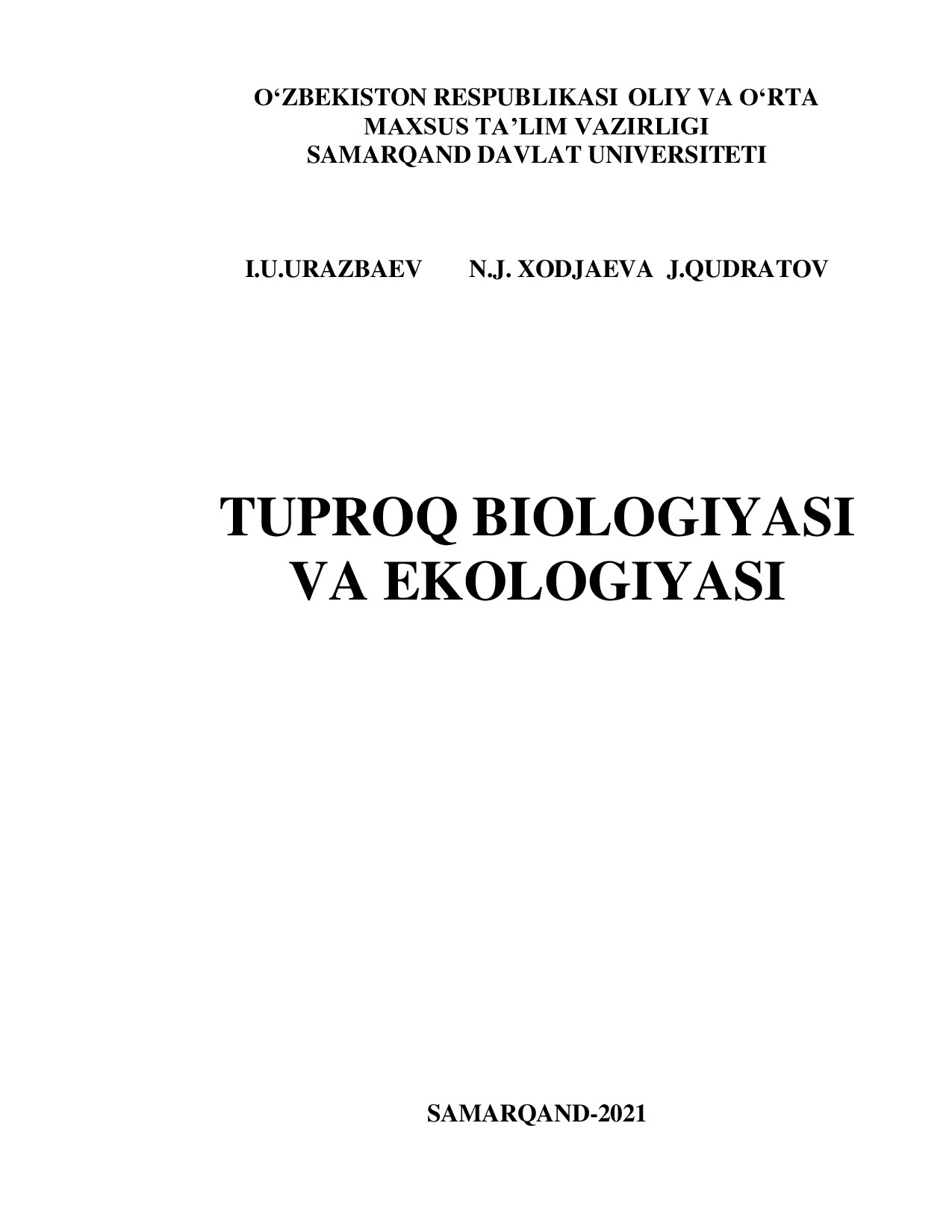 TUPROQ_BIOLOGIYASI_VA_EKOLOGIYASI