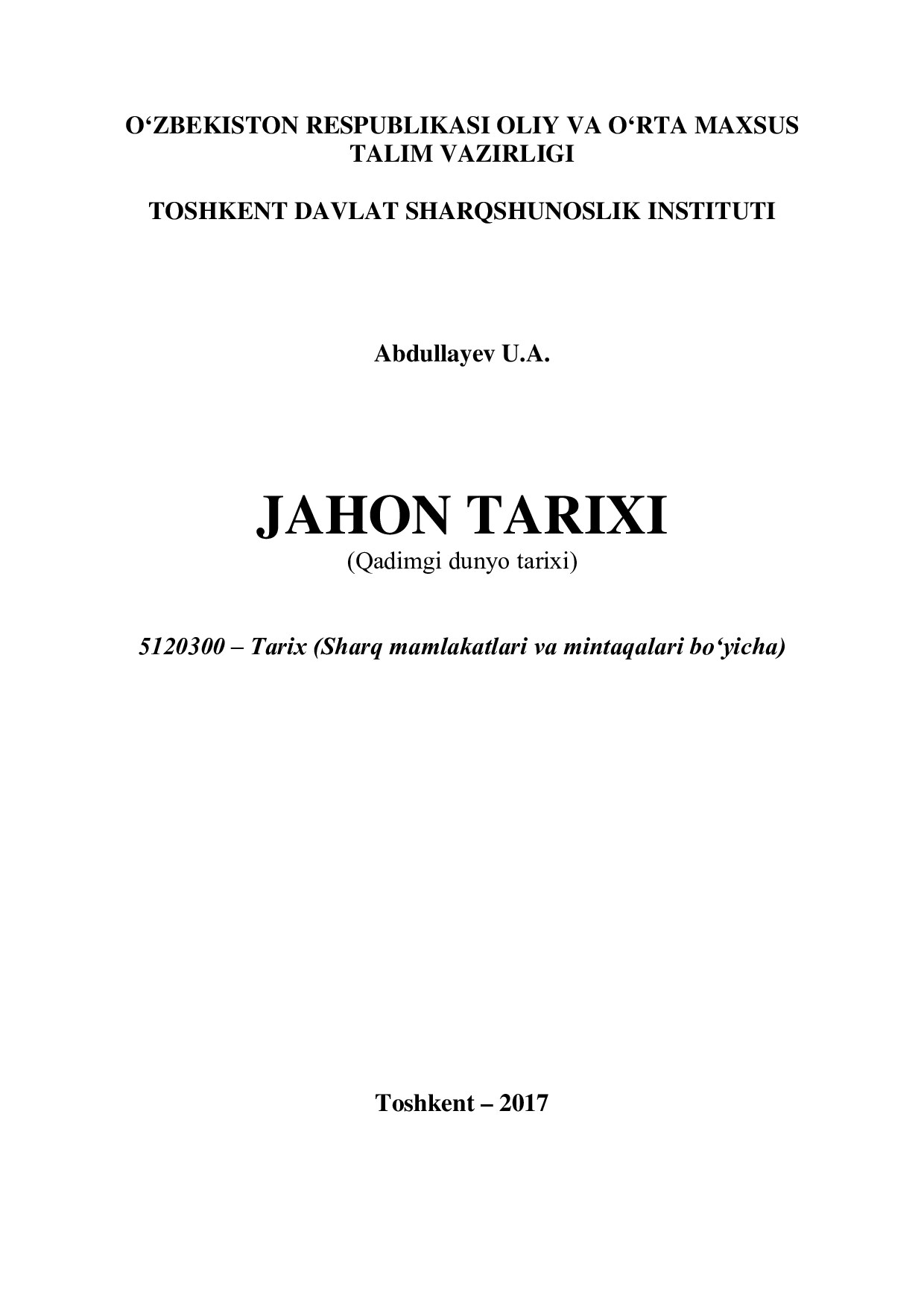 Microsoft Word - Jahon tarixi rasmsiz pechat varianti.doc