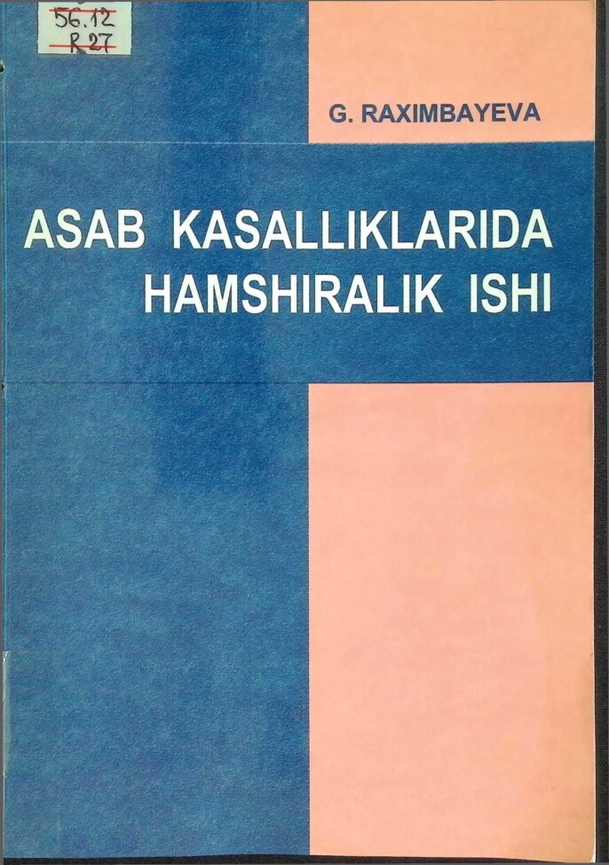 Asab kasalliklarida hamshiralik ishi