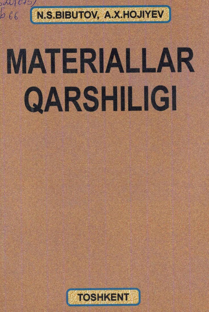 materiallar qarshiligi pdf