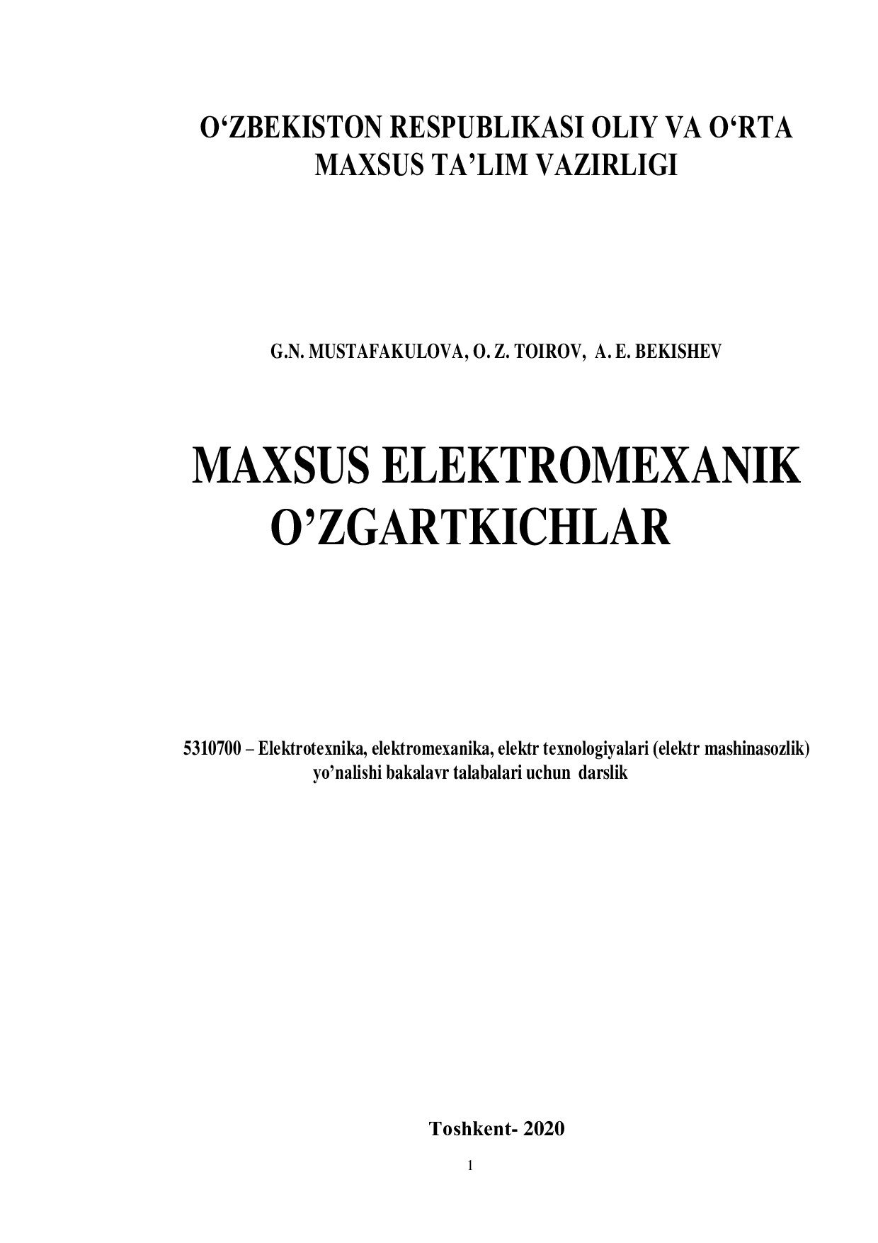 maxsus elektromexanik