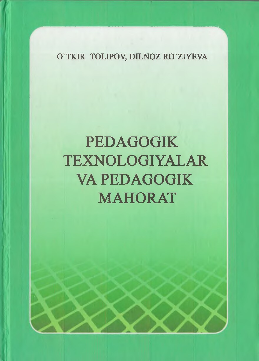 Pedagogik texnologiyalar va ped.mahorat