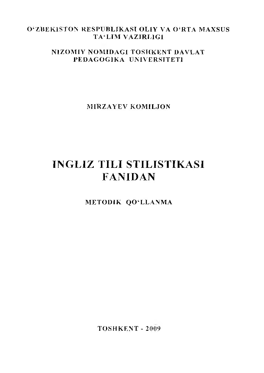 k_mirzayev-ingliz-tili-stilistikasi-tdpu-2009