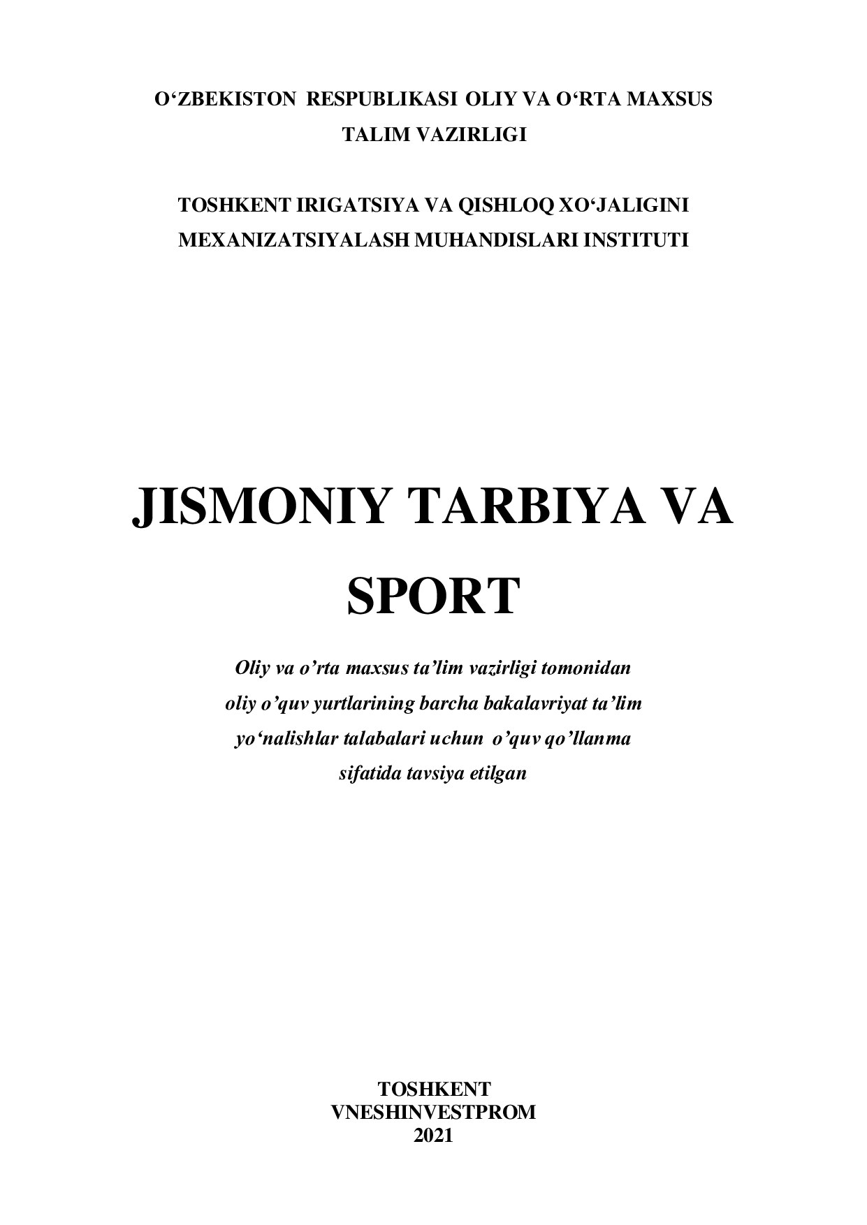 Jismoniy va sport