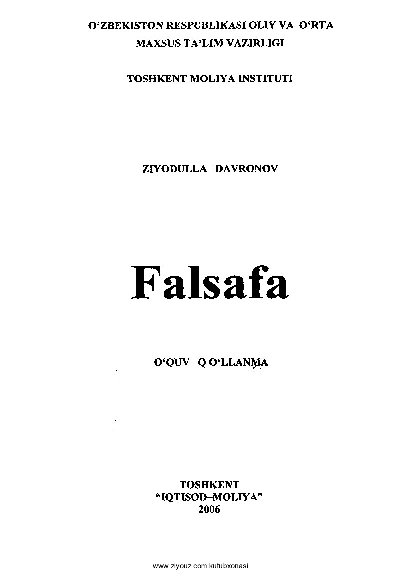 Falsafa (Ziyodulla Davronov)