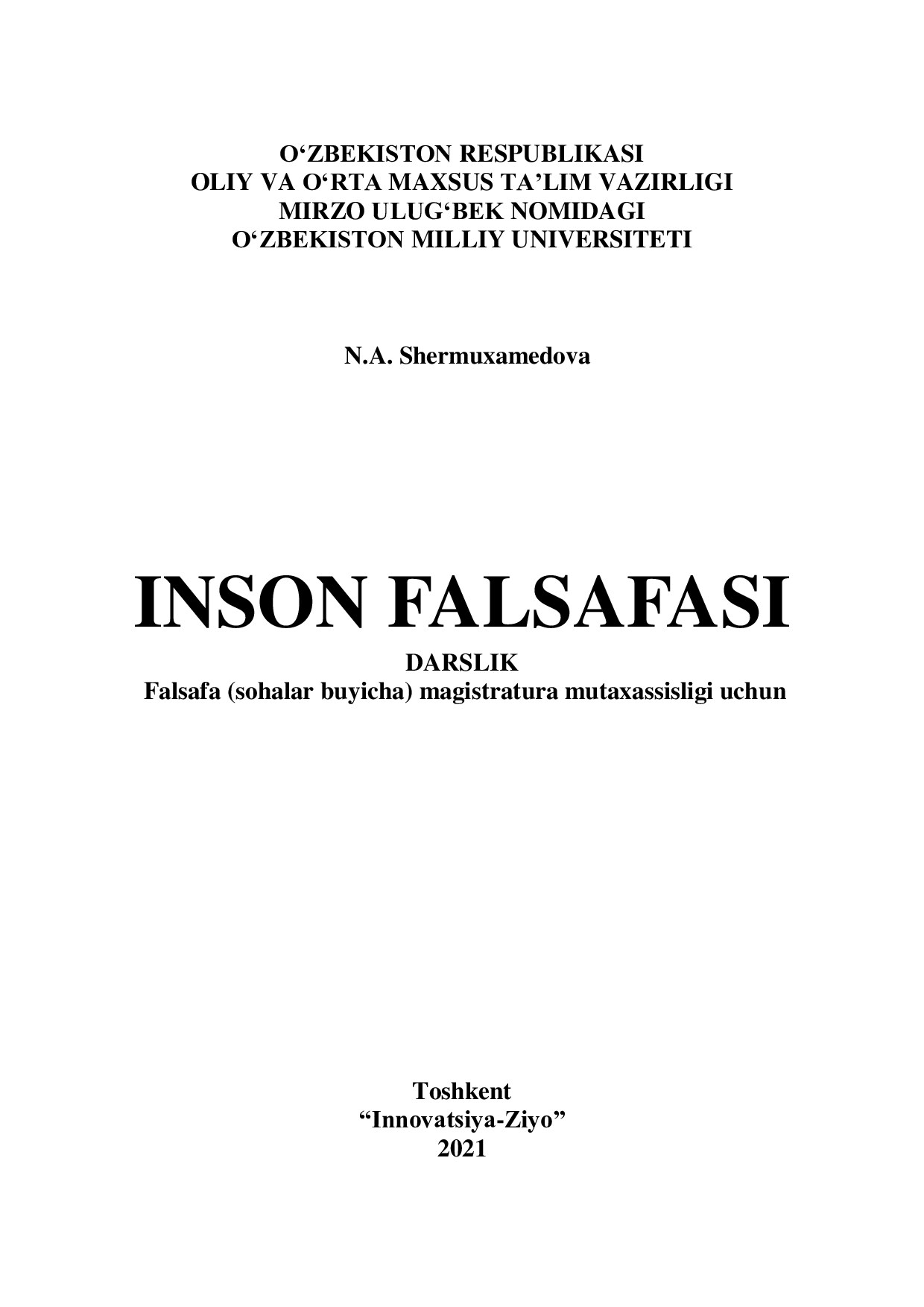 INSON FALSAFASI-2021