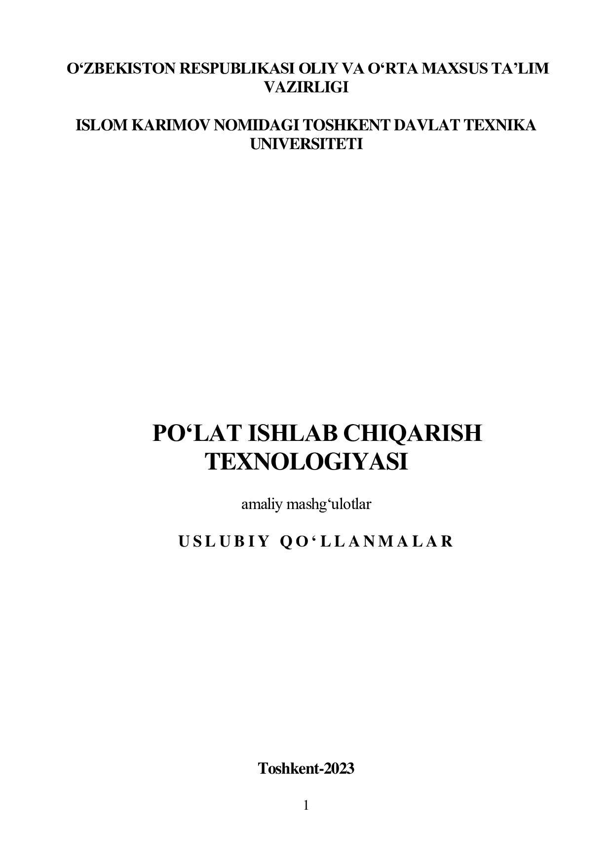 Po'lat ishlab chiqarish