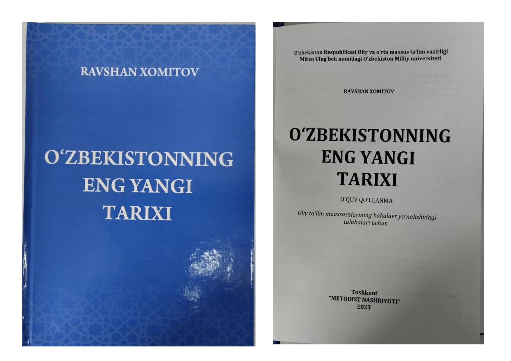 O'zbekistonning eng yangi tarixi.