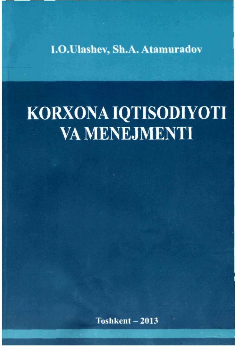 Korxona iqtisodiyoti va menejmenti
