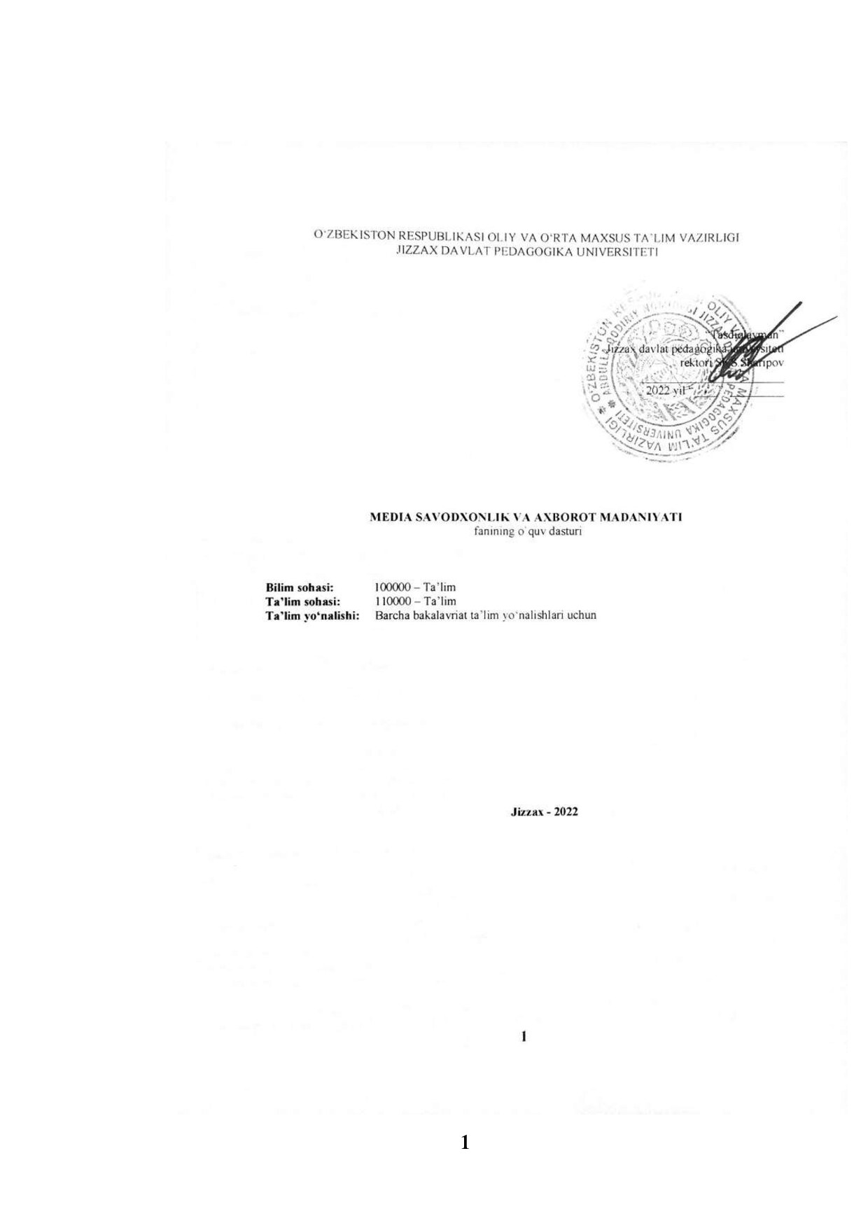 O'zbekiston media taraqqiyot yo'lida