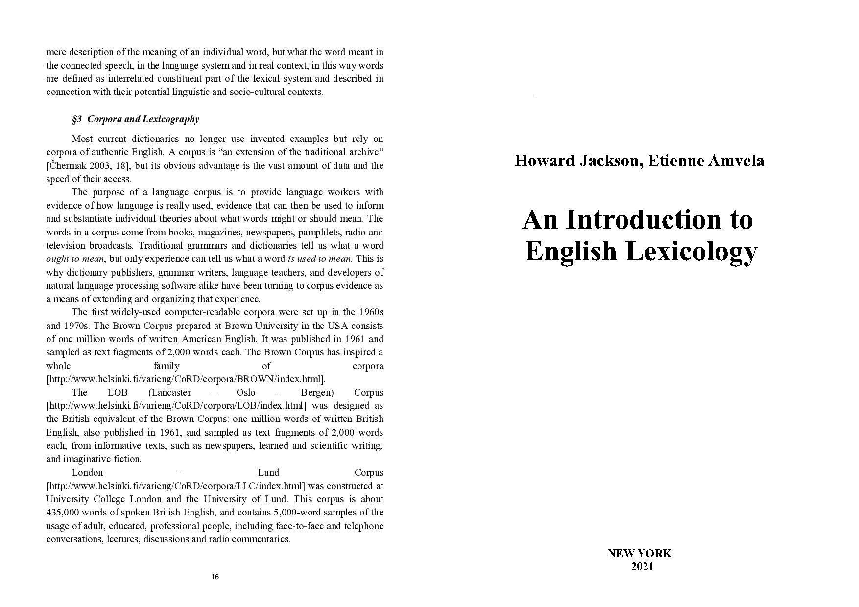 An Introduction to English Lexicology