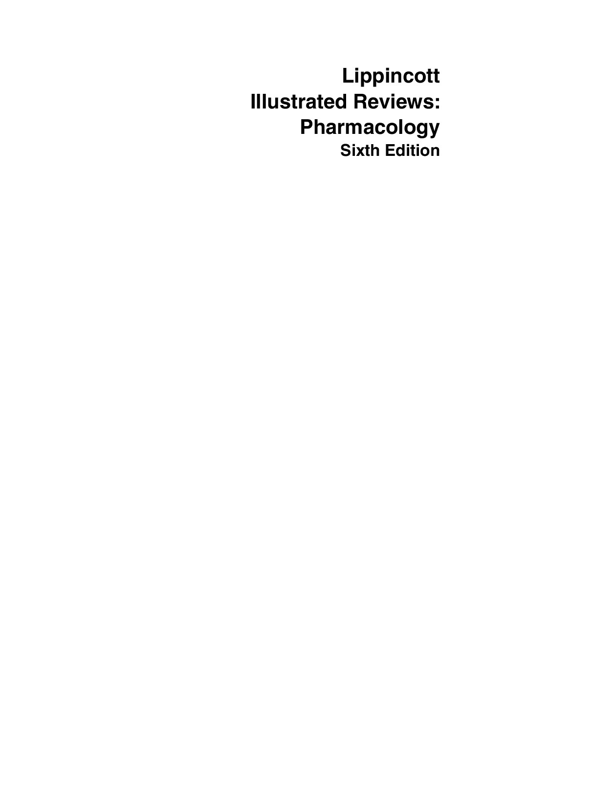 Pharmacology_Textbook_6_edition_«Lippincott_illustrated_reviews»