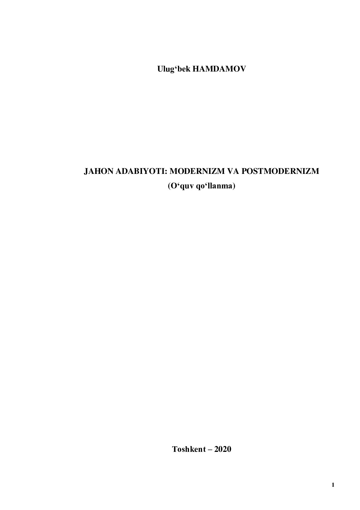 Modernizm va postmodernizm