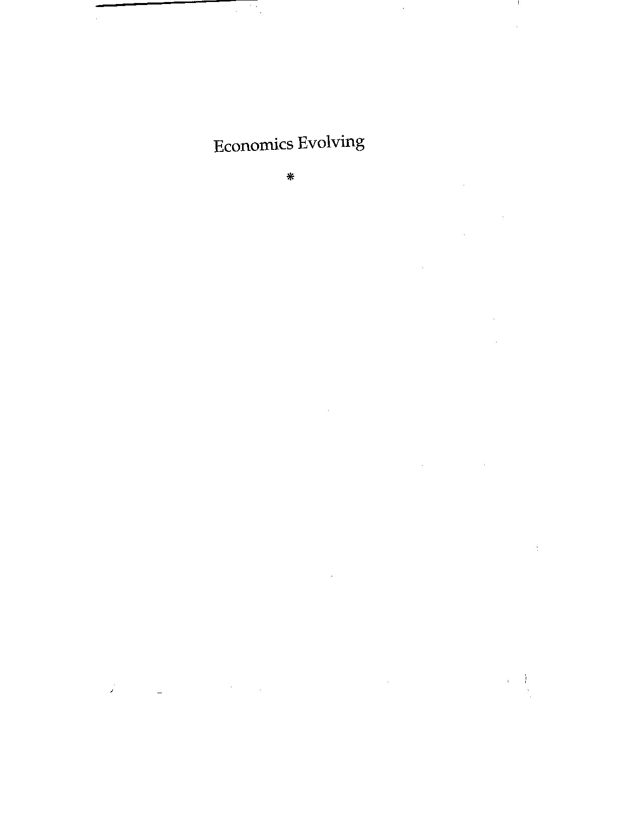Economics Evolving.2011