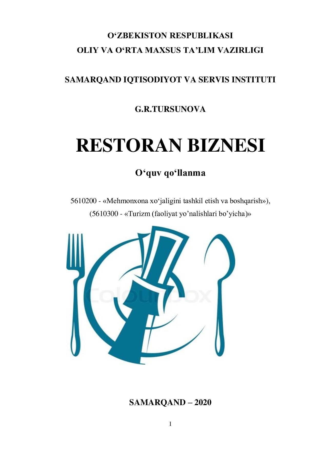 Restoran-biznesi. 2020