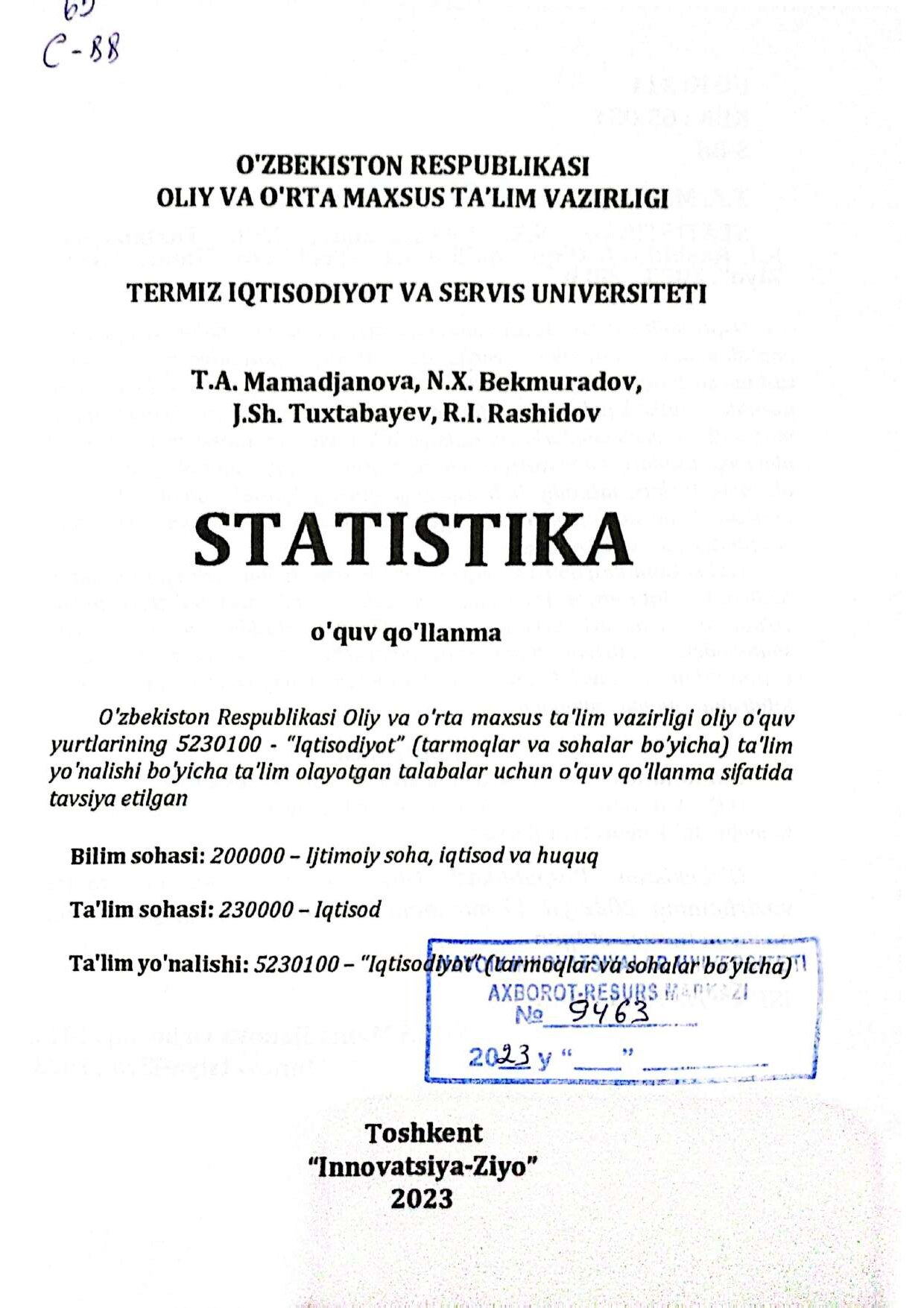 Statistika.2023