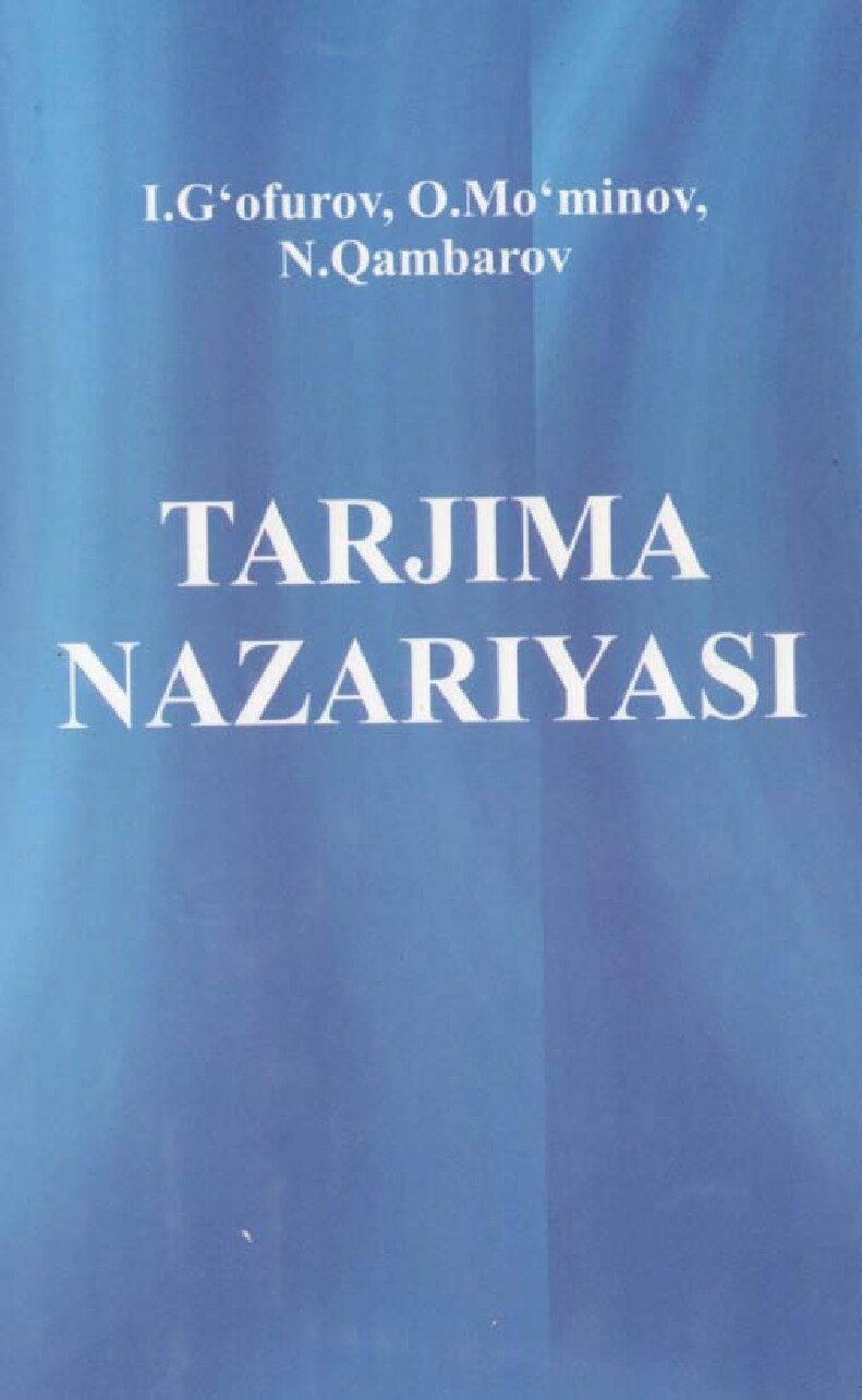 Tarjima nazariyasi.2012