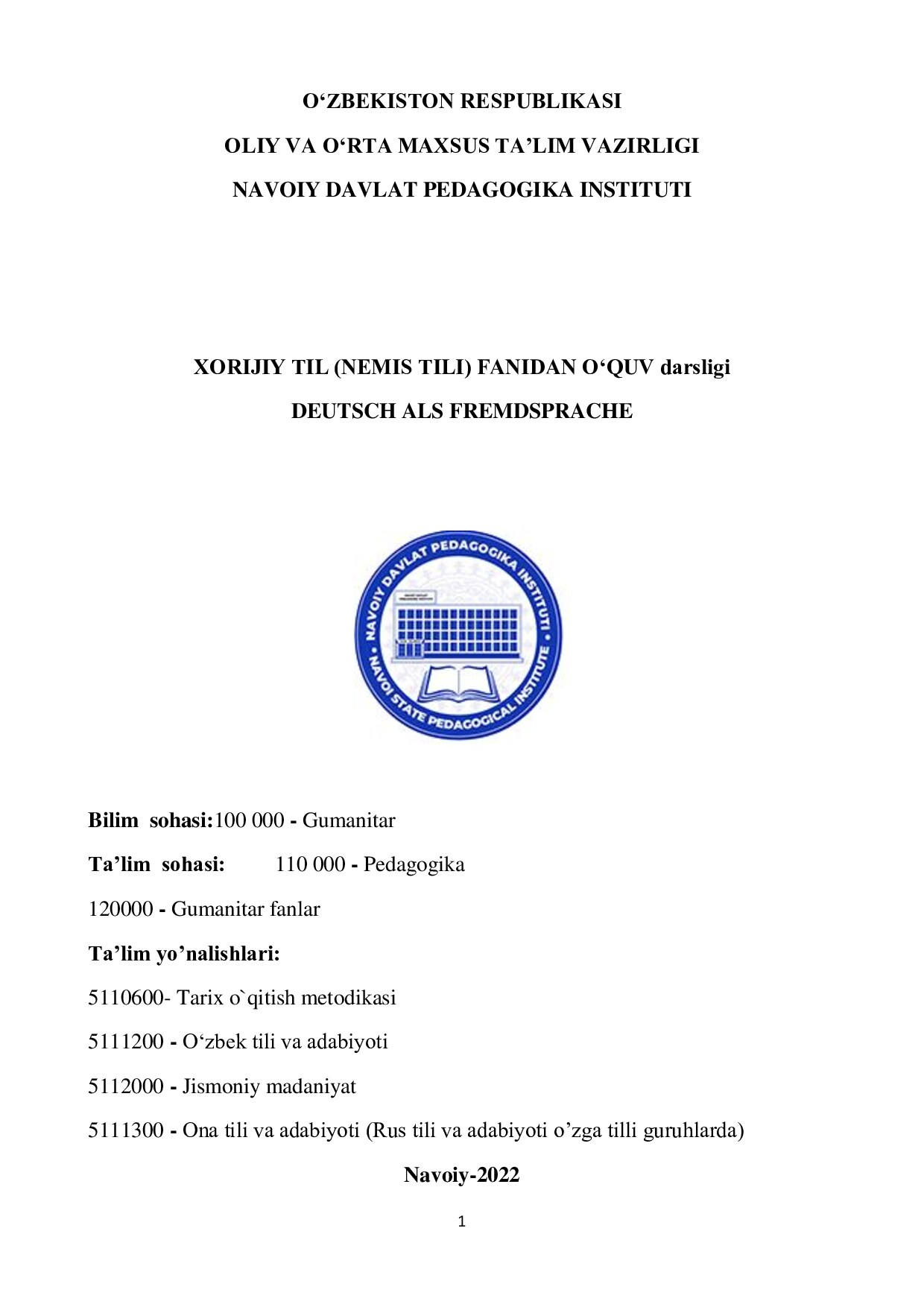 Darslik Nemis tili