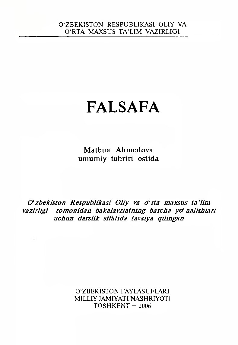 FALSAFA Matbua ahmedova