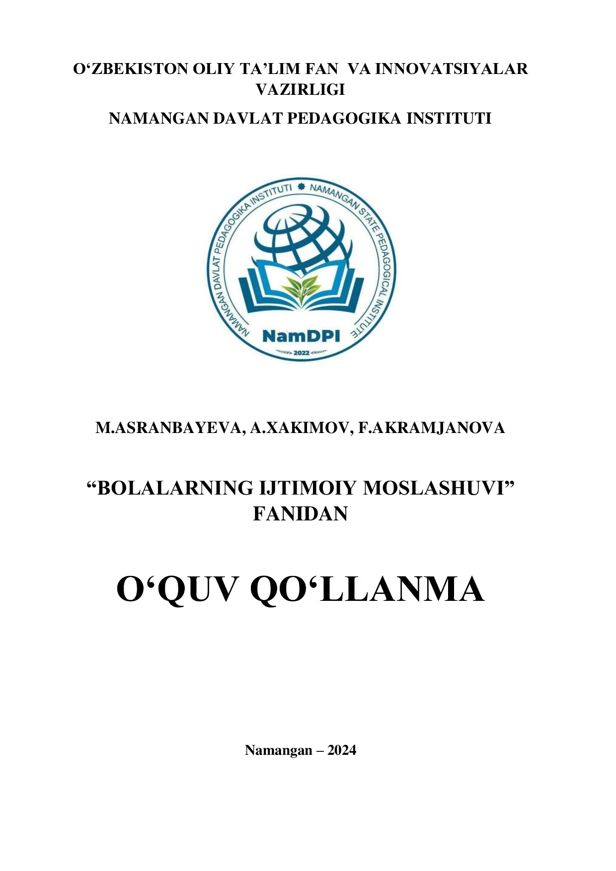 Bolalarning ijtimoiy moslashuvi