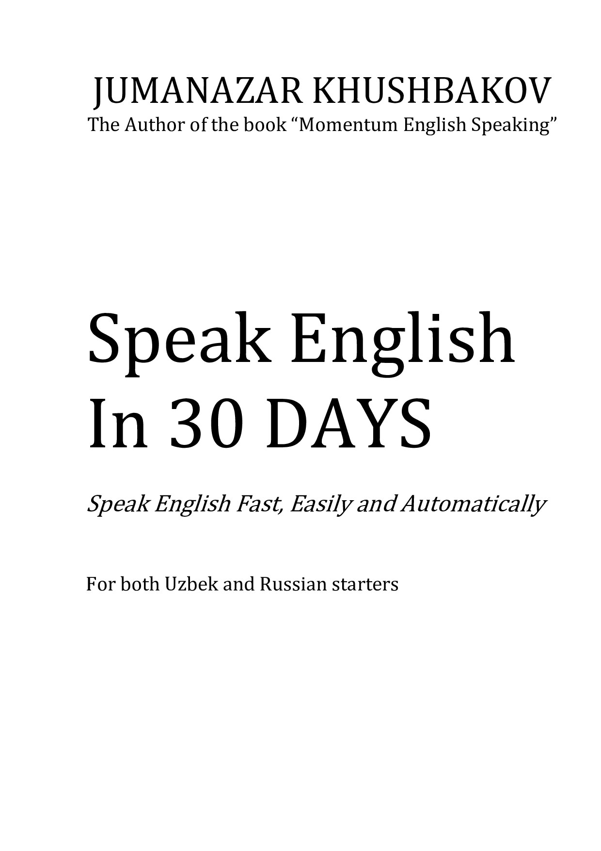 English in 30 days (for Uzbek)