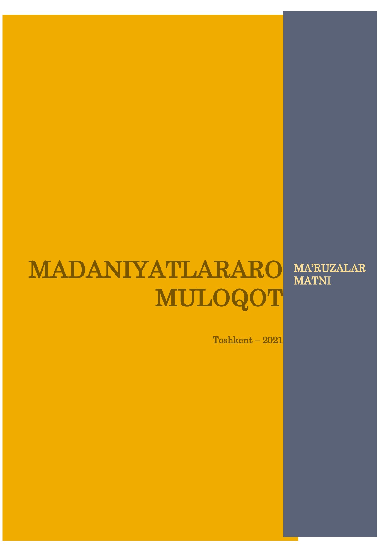 MADANIYATLARARO MULOQOT