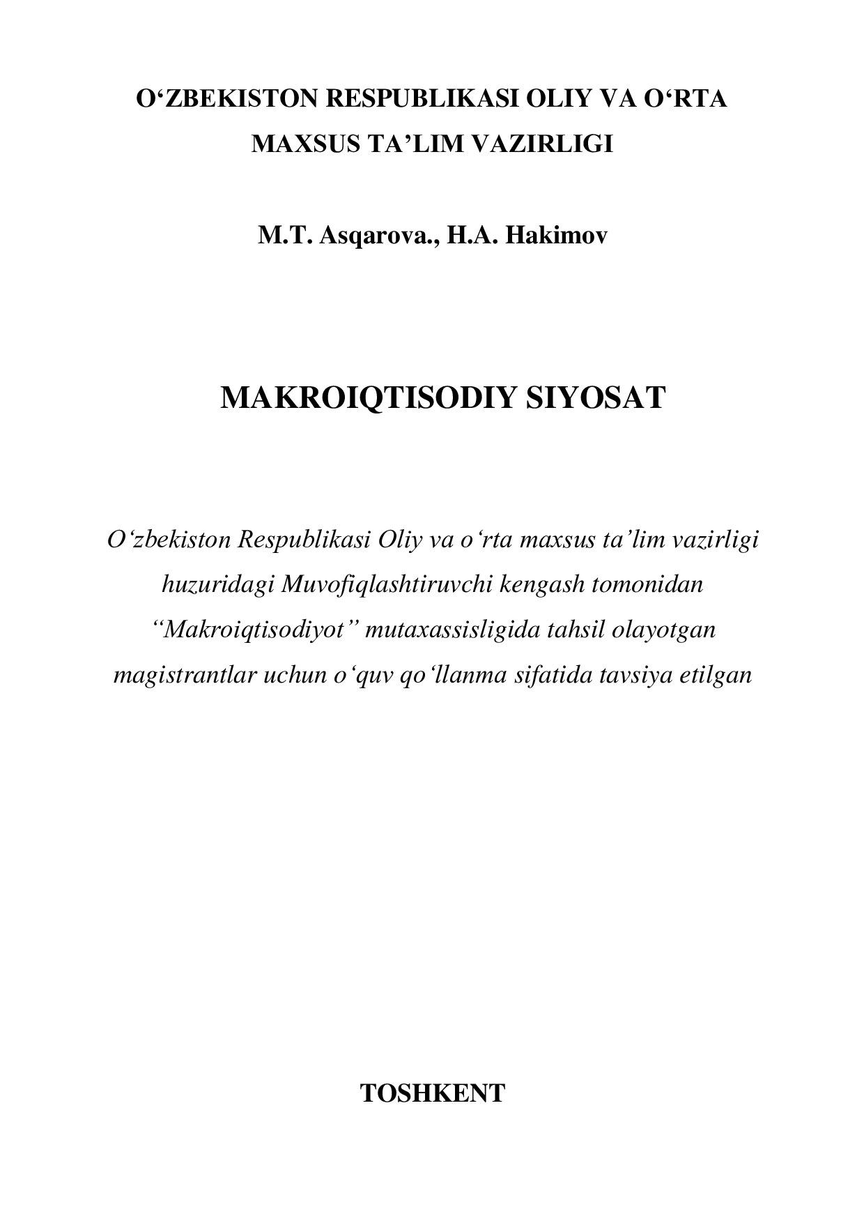 3. Makroiqtisodiy siyosat-2019