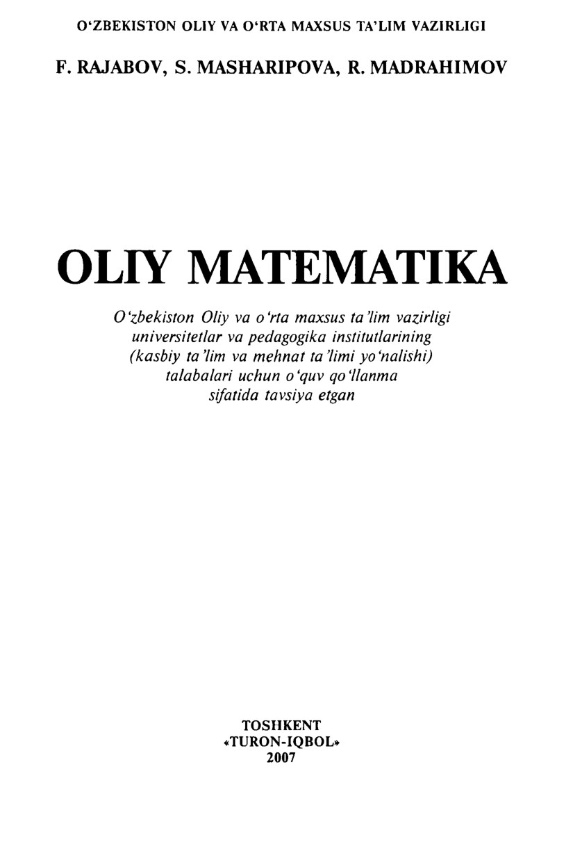 Rajabov-Oliymatematika