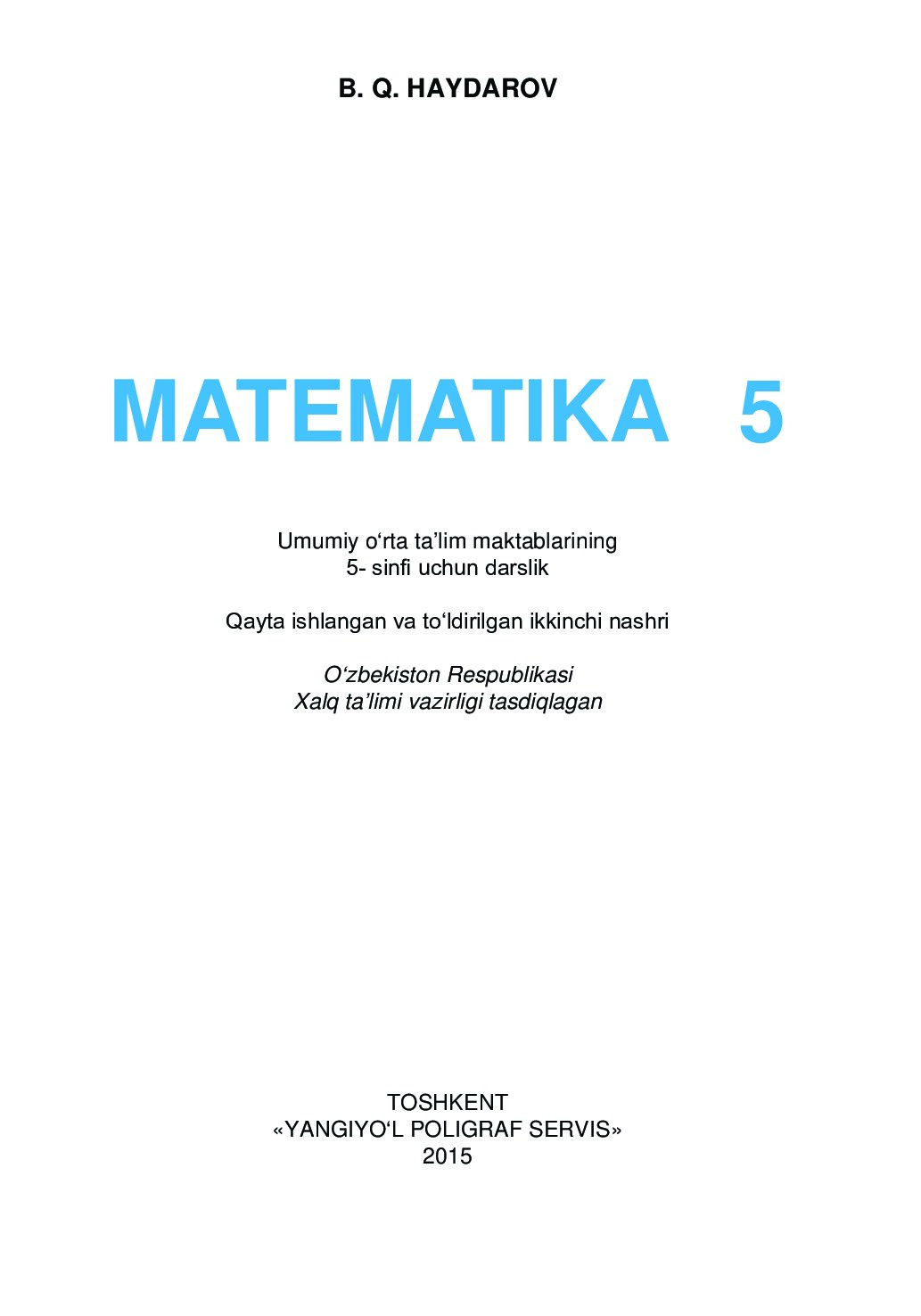 Matematika 5-sinf